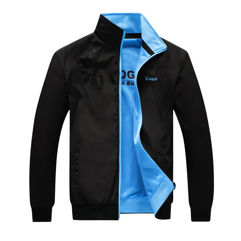 Men's Bomber Jackets Casual Outwear Mens Double-Sided Windbreaker Sports Coats Fashion Male Stand Collar Pilot Jackets Clothing