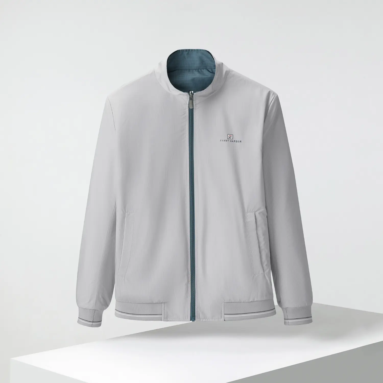 VPG Reversible Jacket Men Simple Versatile Coat Spring Summer Daily Travel Coat Lightweight Anti-wrinkle