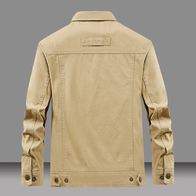 Spring Autumn Men's Cotton Jackets Trendy Men's Fashion Outerwear Windbreaker Coats Men Turn-Down Collar Tactical Jackets 5XL