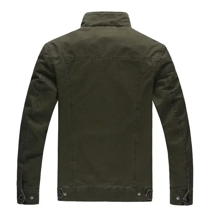 Men Work Jacket Spring and Autumn 2024 New Solid Color Retro Embroidery Outdoor Camping Windproof Coat Men Slim Fit windbreaker
