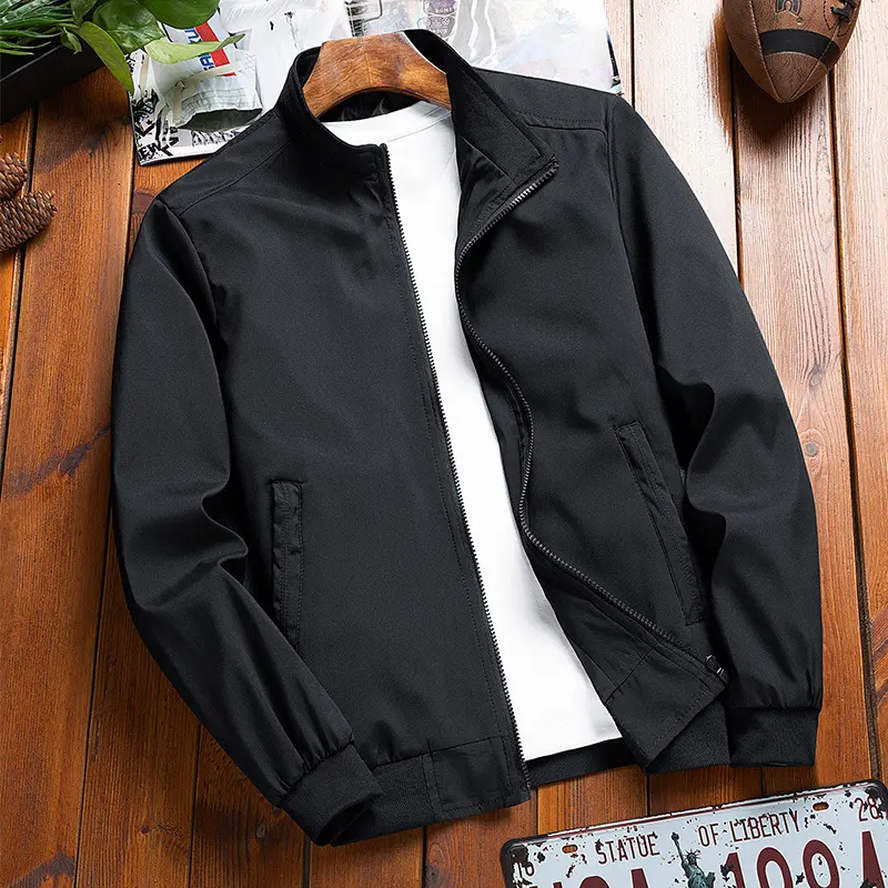Spring Autumn Men's Lightweight Jacket Leisure Business Coats for Male Stand Collar Windbreaker Thin Bomber Jackets Clothing