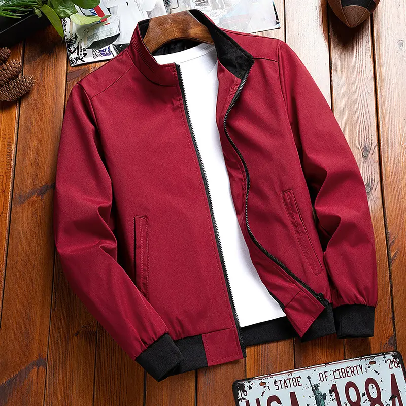 Spring Autumn Men's Lightweight Jacket Leisure Business Coats for Male Stand Collar Windbreaker Thin Bomber Jackets Clothing