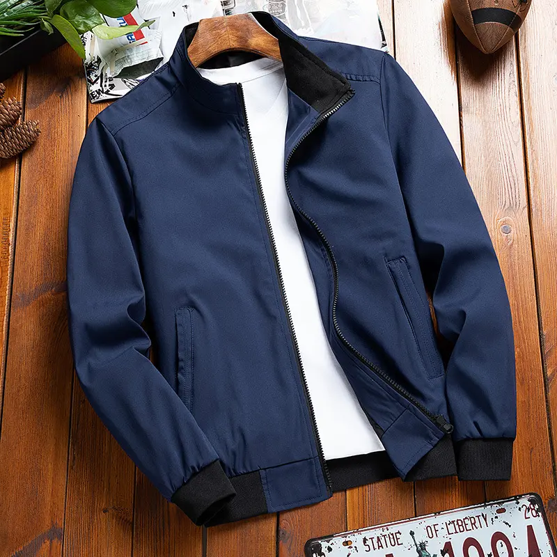 Spring Autumn Men's Lightweight Jacket Leisure Business Coats for Male Stand Collar Windbreaker Thin Bomber Jackets Clothing