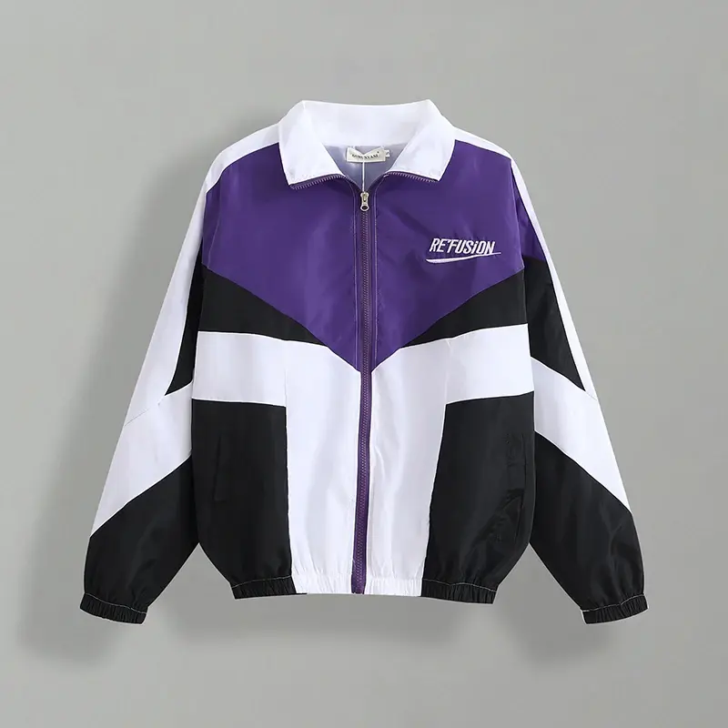 Varsity Jacket Men Street Wear Patchwork Embroidery Bomber Jacket Zipper Coat Women Couple College Style