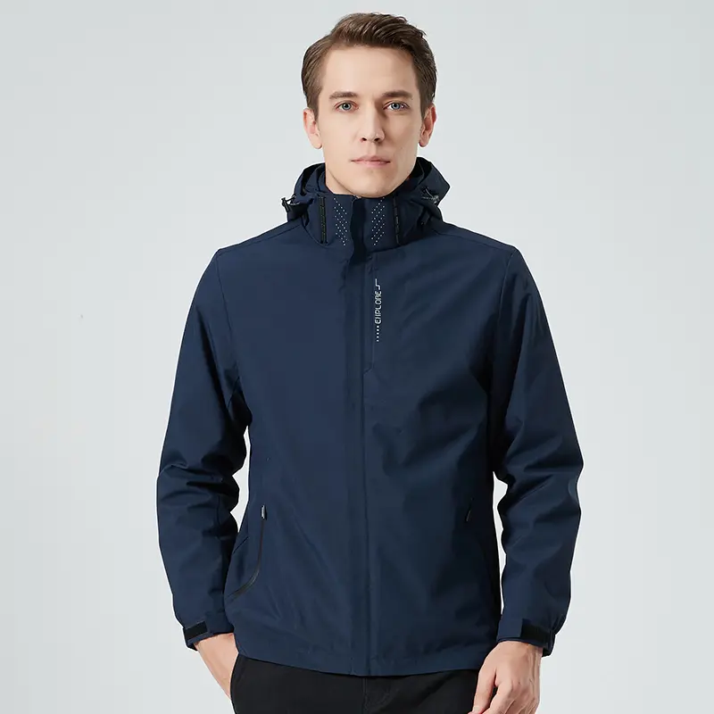 Autumn New Men's Detachable Two-piece Mountaineering Suit Jacket Windproof and Waterproof Fashion Casual Oversize Outdoors Coat