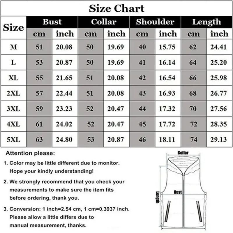 Customized Mens Vest Jacket Warm Sleeveless Jackets Winter Zipper Coat Autumn Stand-up Collar Casual Waistcoat Brand Clothing
