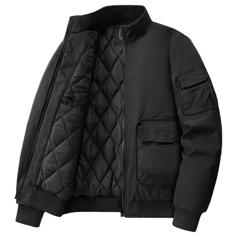 Cotton Padded Motorcycle Bomber Jackets Winter Men Retro Pilot Military Coat Casual Baseball Jackets Varsity Jackets Streetwear