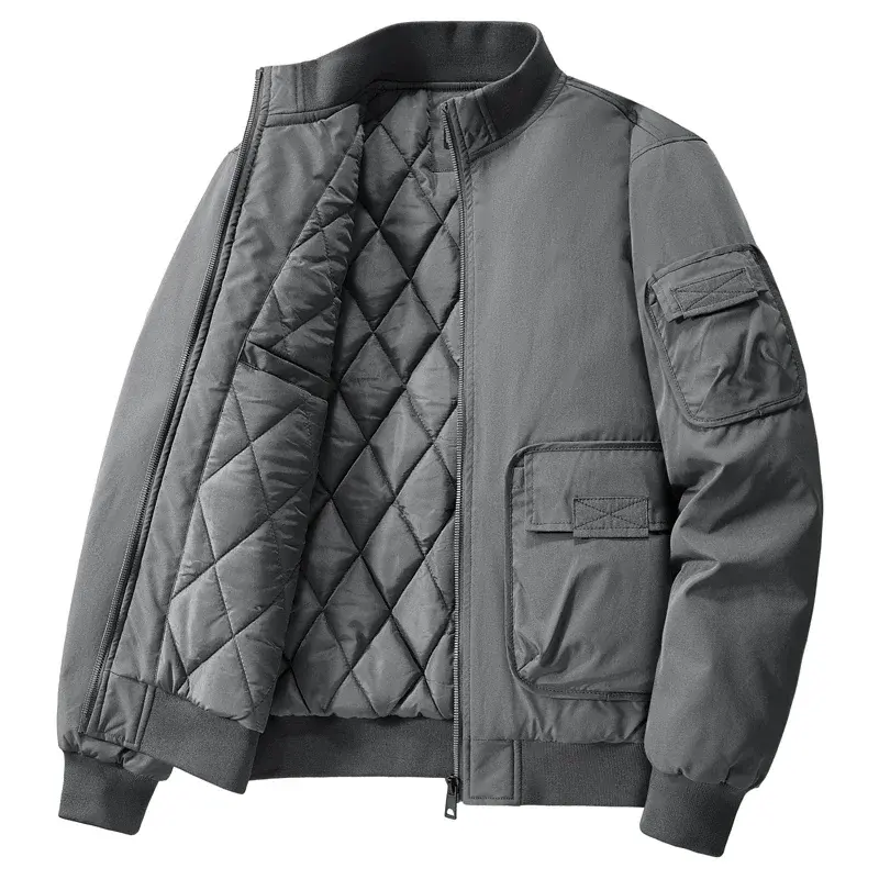 Cotton Padded Motorcycle Bomber Jackets Winter Men Retro Pilot Military Coat Casual Baseball Jackets Varsity Jackets Streetwear