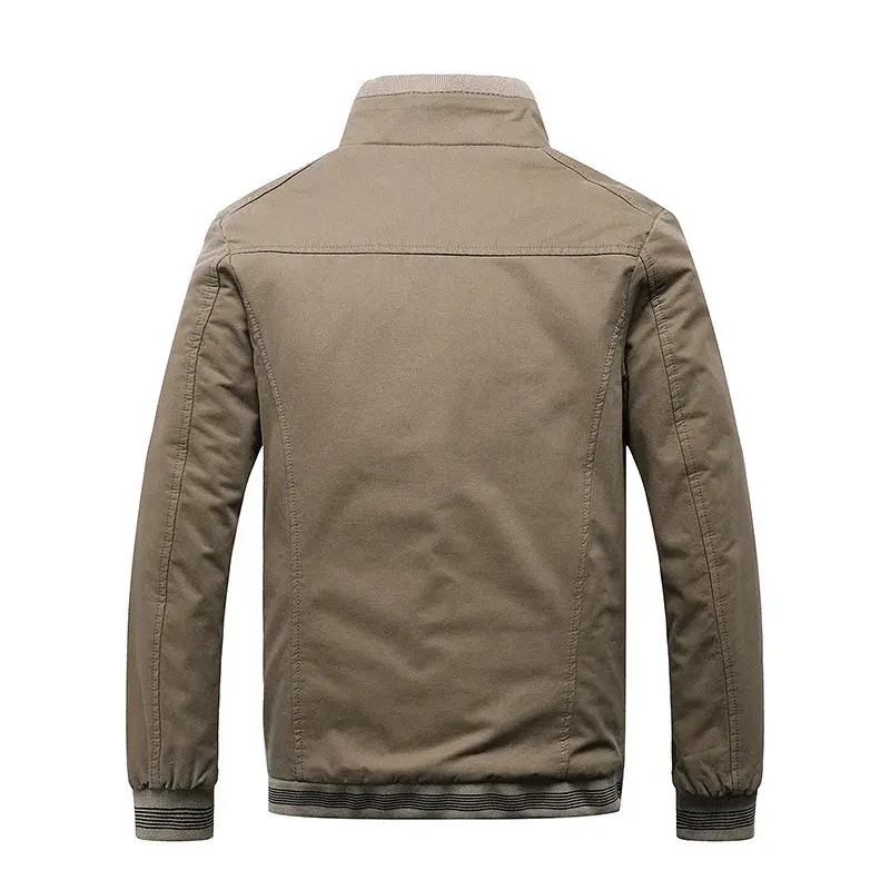 Fashion Aviator Jacket Baseball Jacket Autumn And Winter New coats Fleece Thickened jackets Warm Solid Color Zipper Top Men's