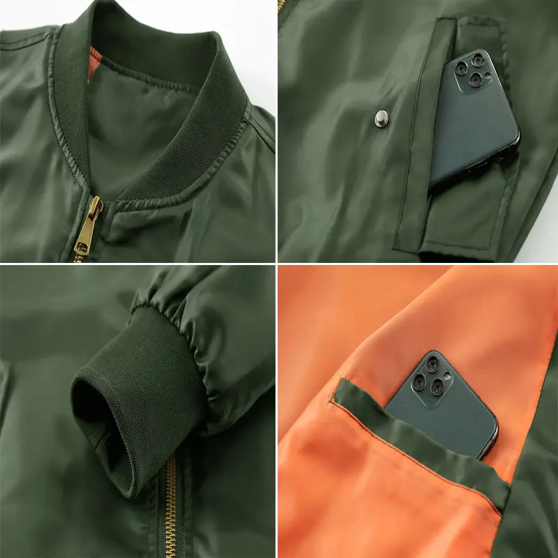 Spring Autumn Men's Bomber Jackets Fashion Men Retro MA-1 Pilot Zipper Coats Men Windbreaker Baseball Uniform Sports Jacket 6XL
