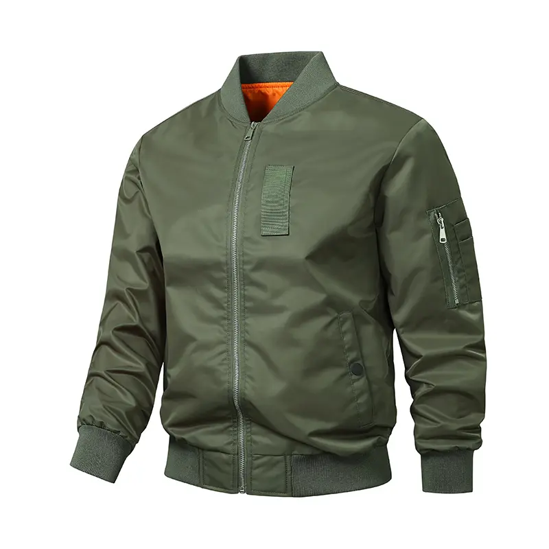 MA1 pilot jacket men's American retro trendy brand stand up collar pilot jacket loose solid color casual baseball uniform