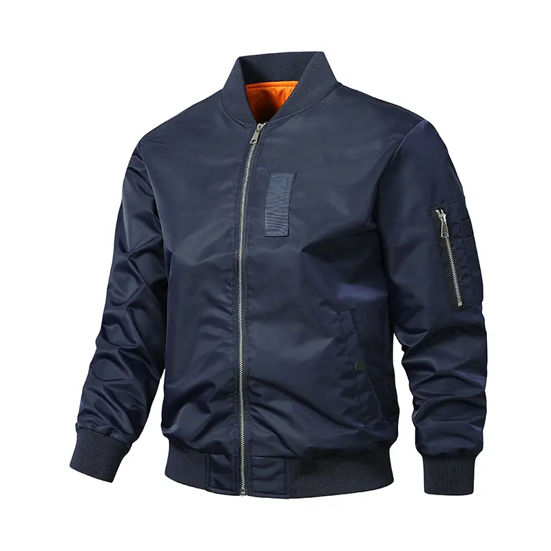 MA1 pilot jacket men's American retro trendy brand stand up collar pilot jacket loose solid color casual baseball uniform