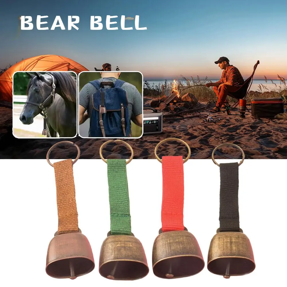 Bear Bell Outdoor Avoiding Driving Camping Ambiance Keychain Pendant Chime Bells Accessories Pet Reminder Bell Wind Hiking