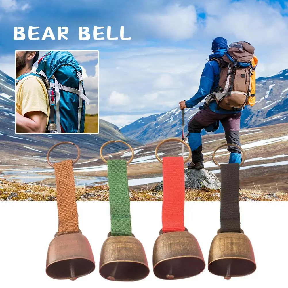 Bear Bell Outdoor Avoiding Driving Camping Ambiance Keychain Pendant Chime Bells Accessories Pet Reminder Bell Wind Hiking