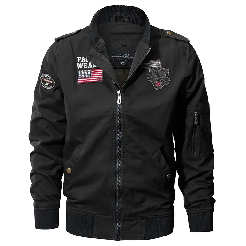 New Spring Military Style Pilot Jacket Multi-pocket Men Tactical Flight Jacket Autumn US Air Force Motorcycle Outwear Cotton
