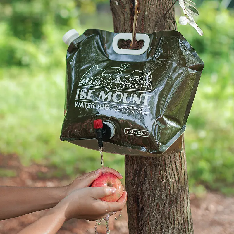 TARKA Folding Camping Water Bag 7.5l Portable Outdoor Water Bag Water Jug Water Bucket With Water Valve For Picnic Camp Climbing