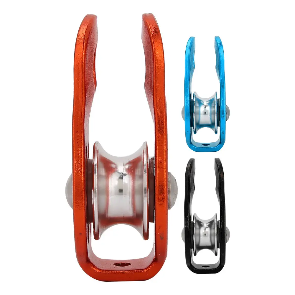 26KN Aluminium Alloy Heavy Duty Single Swivel Rope Pulley Block for 12mm Rope Climbing Pulley Wheel Single Swivel Pulley Pulley