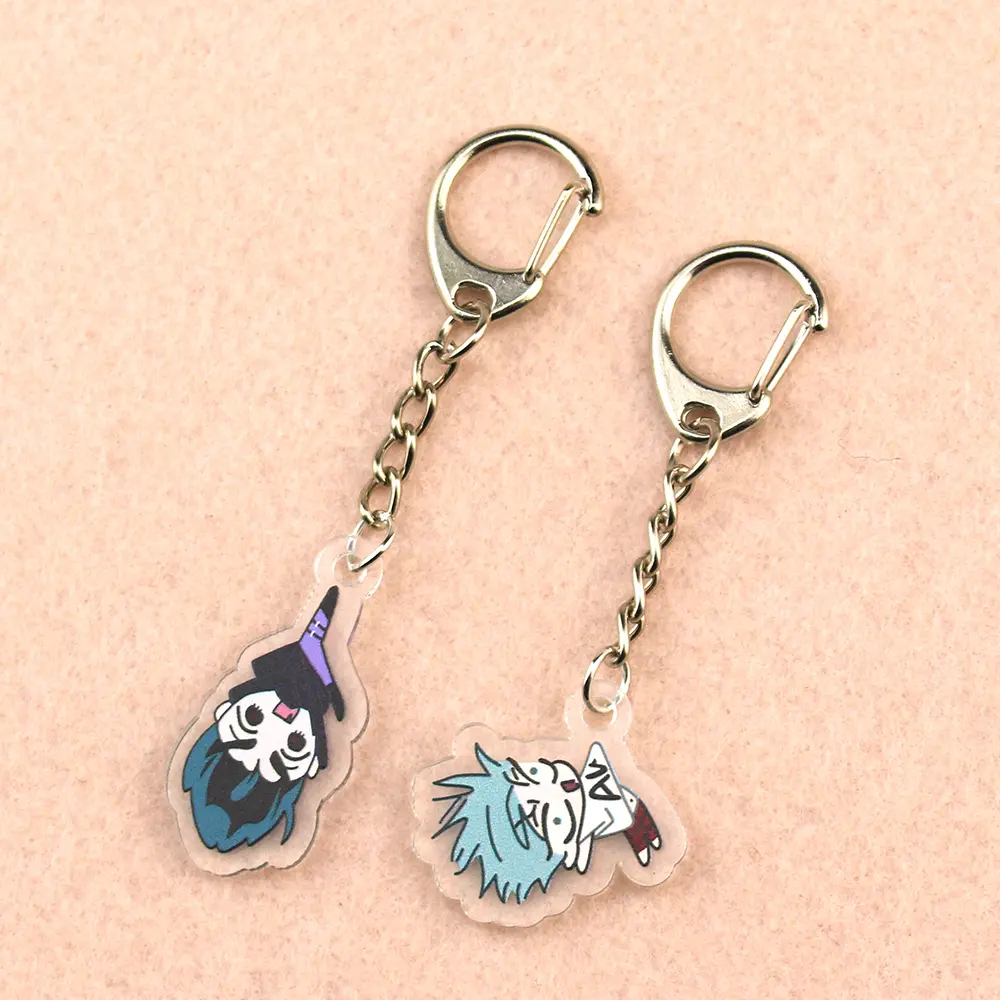 Cartoon ALIEN STAGE IVAN & TILL Dangle-dangle Keychain Acrylic Chain for Pants Woman Key Ring Men Pendant Girls Jewelry llavero