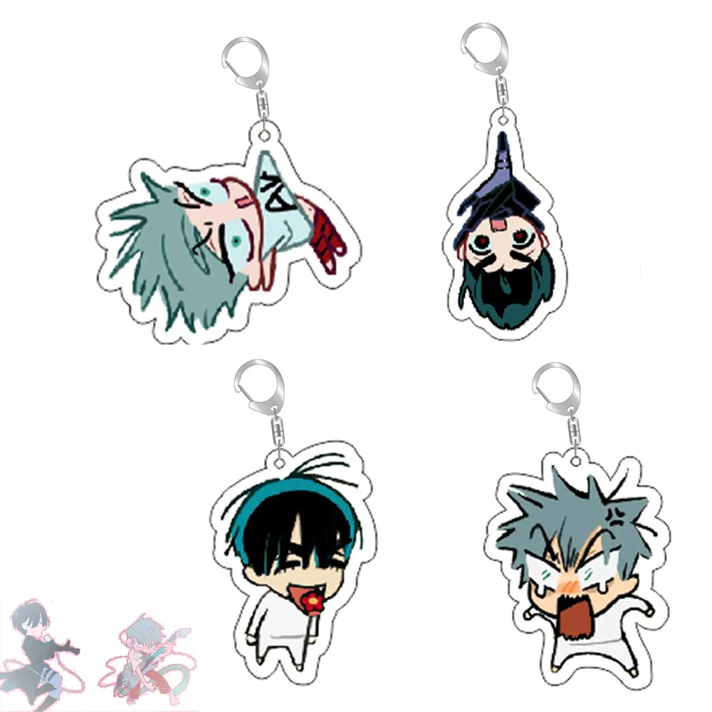 Cartoon ALIEN STAGE IVAN & TILL Dangle-dangle Keychain Acrylic Chain for Pants Woman Key Ring Men Pendant Girls Jewelry llavero