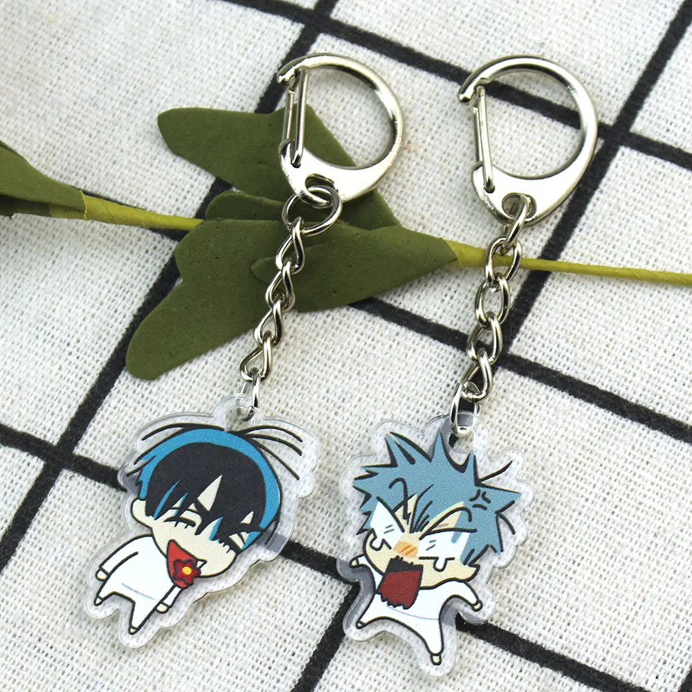 Cartoon ALIEN STAGE IVAN & TILL Dangle-dangle Keychain Acrylic Chain for Pants Woman Key Ring Men Pendant Girls Jewelry llavero