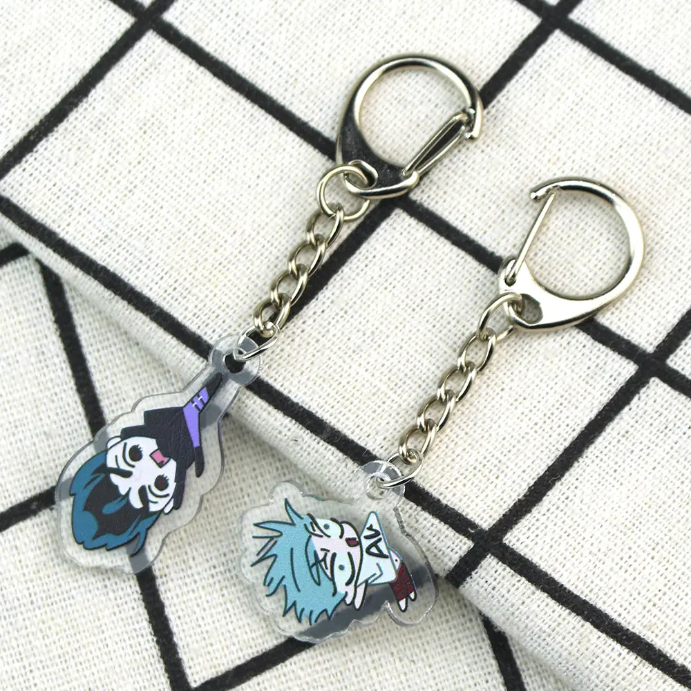 Cartoon ALIEN STAGE IVAN & TILL Dangle-dangle Keychain Acrylic Chain for Pants Woman Key Ring Men Pendant Girls Jewelry llavero