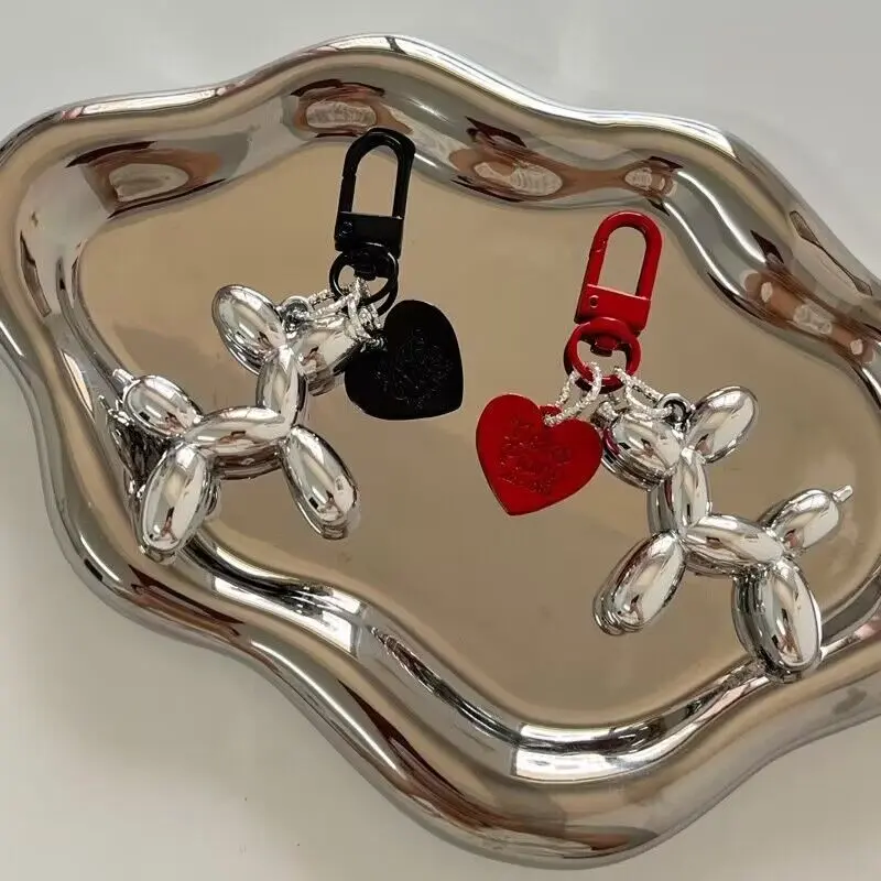 Fashion Keychain Punk Y2K Balloon Dog Keychains for Women Bag Pendant Jewelry Trinket Girl's Car Key Ring Key Chain Accessories