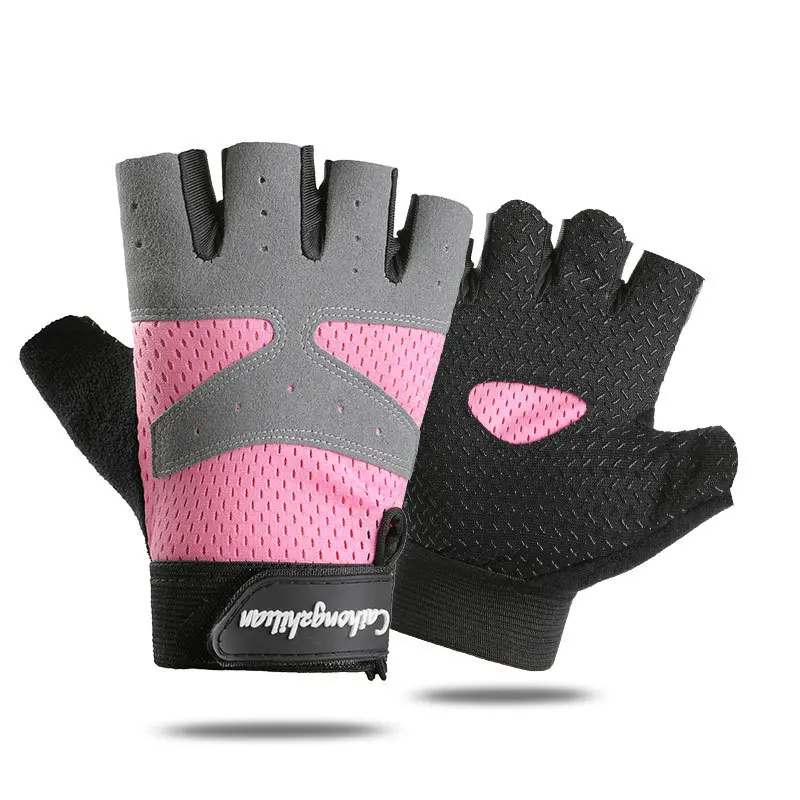 Cycling Fitness Gloves for Men Women Gym Motorcycle Summer Bicycle Fingerless Anti-slip Sports Weightlifting Breathable Gloves