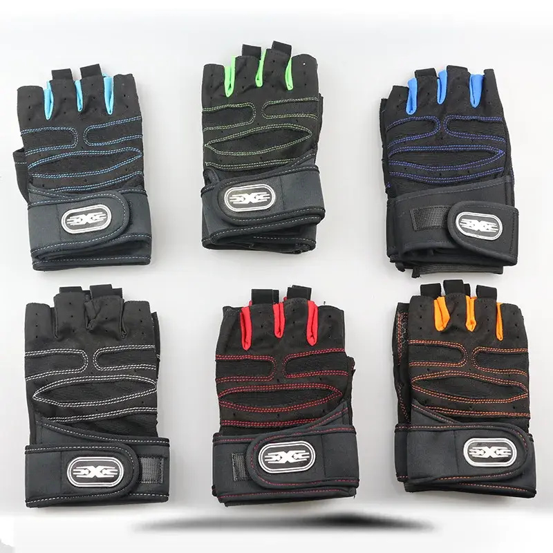 Fitness Gym Gloves for Men Women Wrist Guard Outdoor Sports Cycling Hiking Exercise Training Workout Long Wrist Fingerless Glove