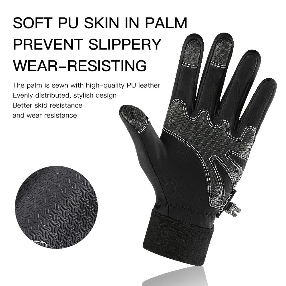 Waterproof Winter Warm Gloves Windproof Outdoor Gloves Thicken Warm Mittens Touch Screen Gloves Unisex Men Sports Cycling Glove