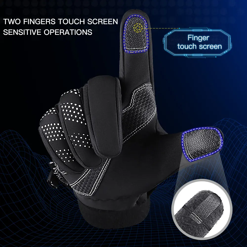 Waterproof Winter Warm Gloves Windproof Outdoor Gloves Thicken Warm Mittens Touch Screen Gloves Unisex Men Sports Cycling Glove