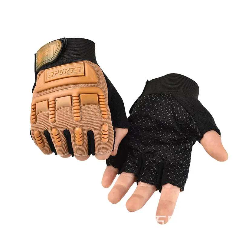 Children's Cycling Tactical Gloves Kids Exercise Half-Finger Protective Gloves Boys Girl Bicycle Camping Anti-slip Sports Gloves