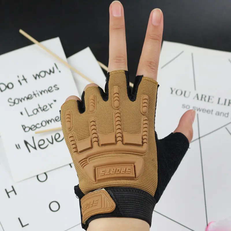 Children's Cycling Tactical Gloves Kids Exercise Half-Finger Protective Gloves Boys Girl Bicycle Camping Anti-slip Sports Gloves