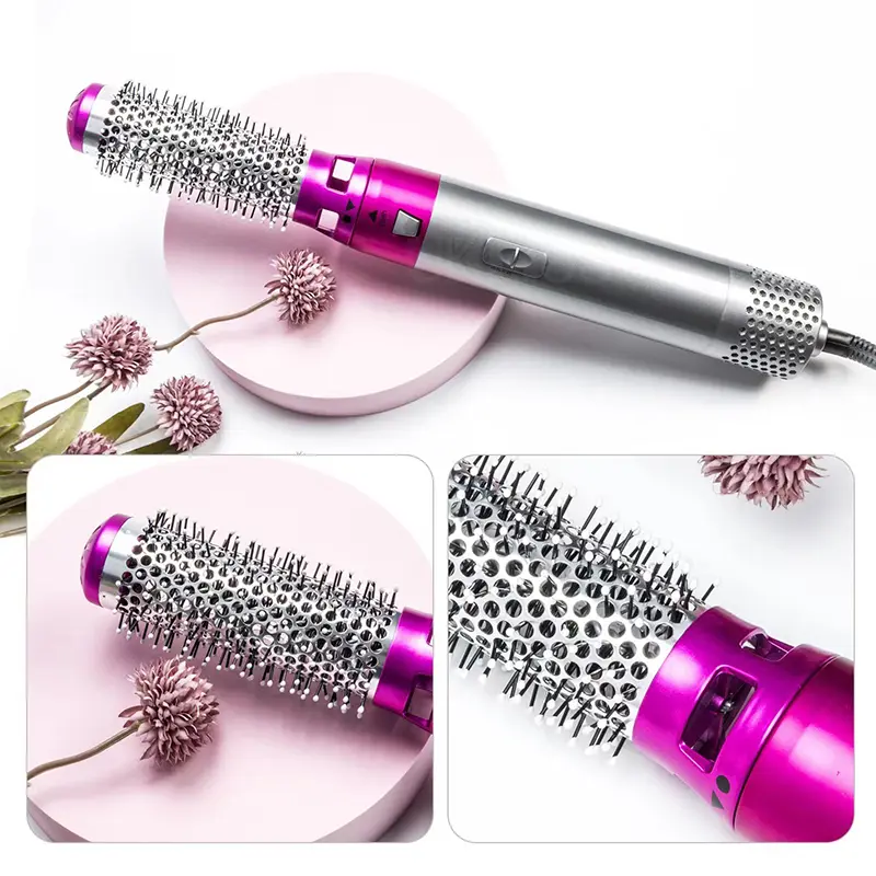 Five In One Hot Air Comb, Automatic Curling Iron, Dual Purpose Hair Styling Comb, European Standard Hair Dryer