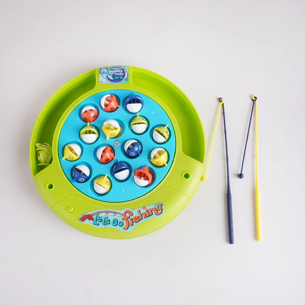 15Pcs Kids Fishing Toys Hook Electric Spin With Music Magnetic Puzzle Intelligence Montessori Educational Children's Gift