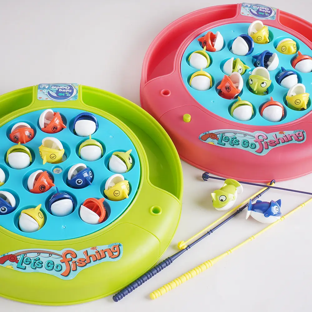 15Pcs Kids Fishing Toys Hook Electric Spin With Music Magnetic Puzzle Intelligence Montessori Educational Children's Gift