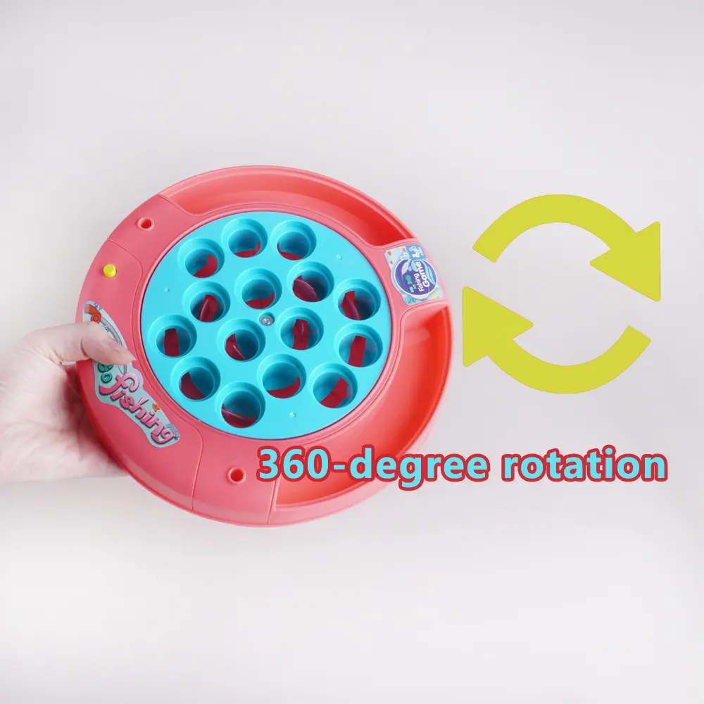 15Pcs Kids Fishing Toys Hook Electric Spin With Music Magnetic Puzzle Intelligence Montessori Educational Children's Gift