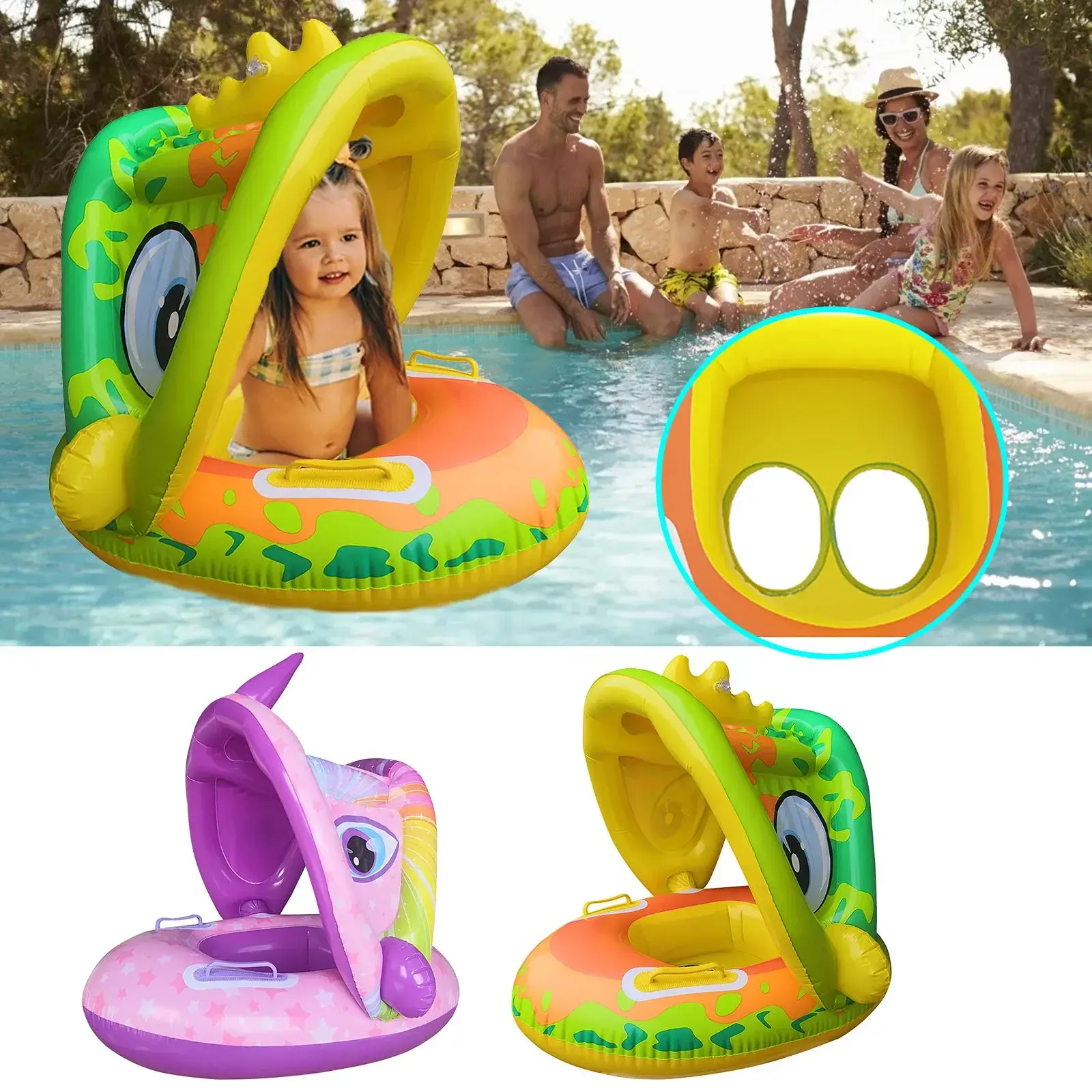 Inflatable Toys for Children Summer Pool Fun Toys for Outdoor Water Sports Baby Swimming Ring with Pool for Children Games