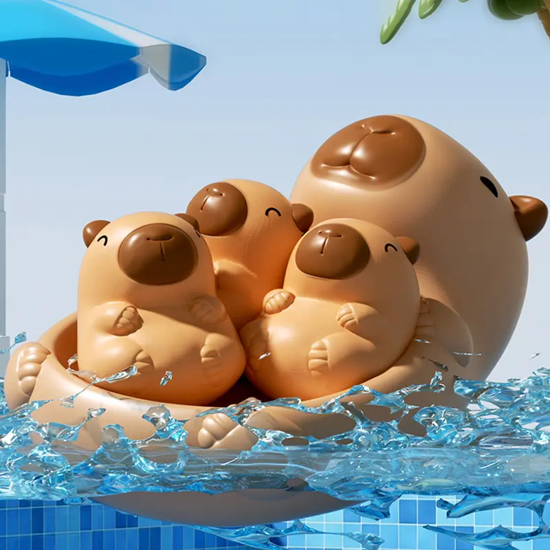 Baby Bath Toys Cute Floating Cartoon Animal Capybara Kid Bathroom Shower Soft Game Children Swimming Pool Water Play Gift ﻿