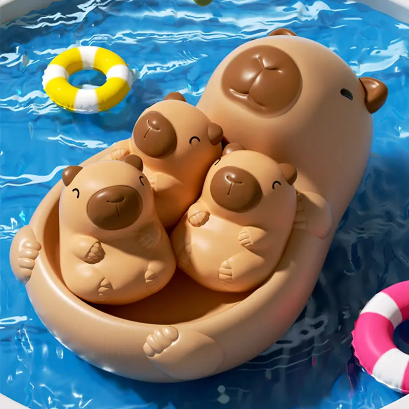 Baby Bath Toys Cute Floating Cartoon Animal Capybara Kid Bathroom Shower Soft Game Children Swimming Pool Water Play Gift ﻿