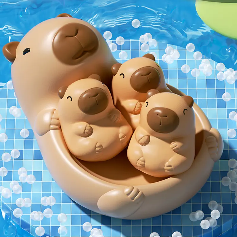 Baby Bath Toys Cute Floating Cartoon Animal Capybara Kid Bathroom Shower Soft Game Children Swimming Pool Water Play Gift ﻿