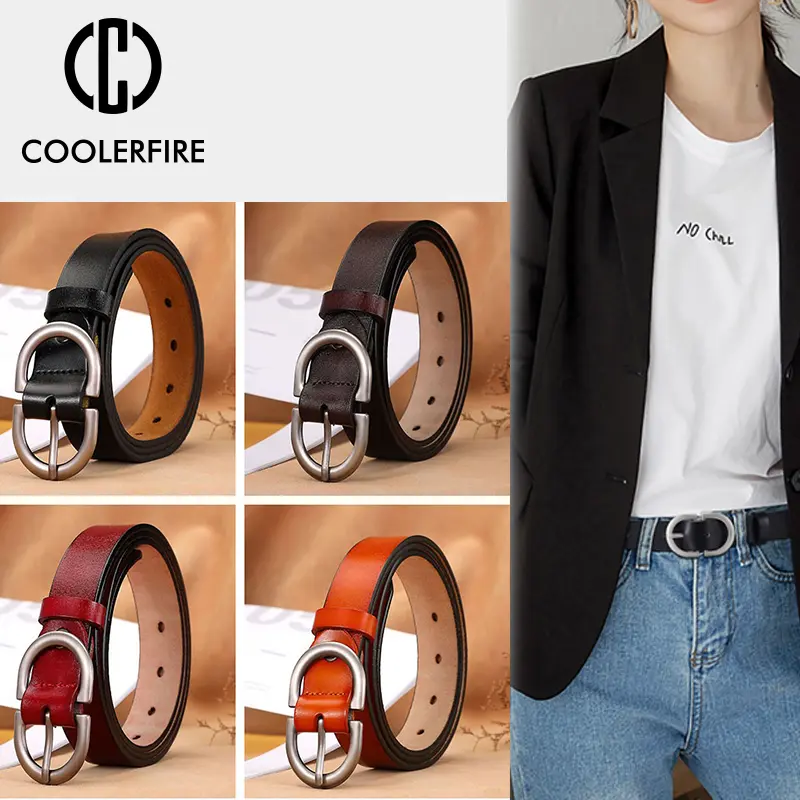 Belts for Women Genuine Leather Cowskin High Quality Fashion Belt Jeans Woman Belts for Dress Luxury Brand Women's Belt LD032-1