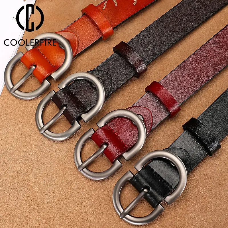 Belts for Women Genuine Leather Cowskin High Quality Fashion Belt Jeans Woman Belts for Dress Luxury Brand Women's Belt LD032-1