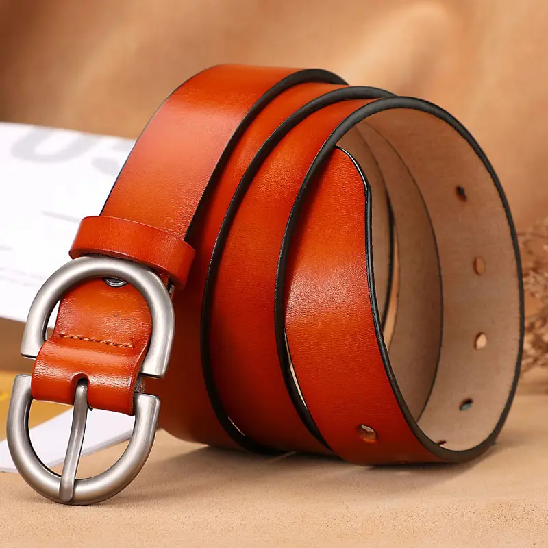Belts for Women Genuine Leather Cowskin High Quality Fashion Belt Jeans Woman Belts for Dress Luxury Brand Women's Belt LD032-1