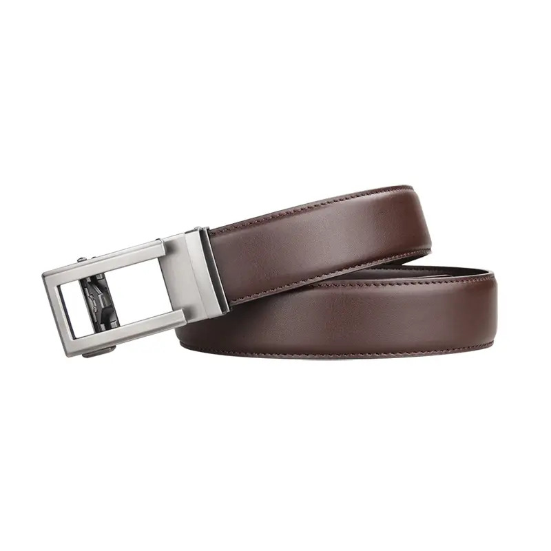 Luxury Designer Leather Man Belt Top Quality Ratchet Belt Strap Automatic Brown Mens Belts Cowhide 135cm Big Size
