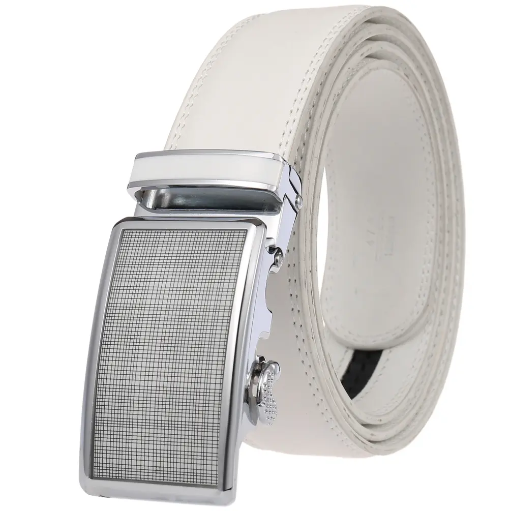 CETIRI 110cm - 160cm Plus Size White Belt Men Luxury Brand Designer High Quality Genuine Leather Strap Automatic Buckle Belt