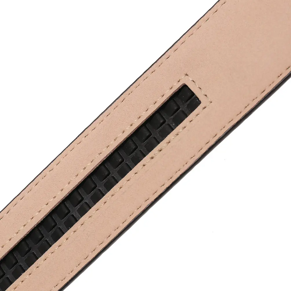 35mm Men's Automatic Buckle Crocodile Pattern Cow Leather Ratchet Belts No Buckle Belt High Quality Genuine Strap Jeans Belt