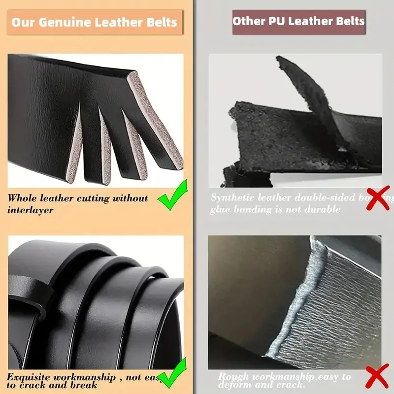 Fashion Women’s Double Genuine Leather Belt for Jeans, Dresses, with Square Alloy Buckle, Cowhide Suede Stylish Waistband