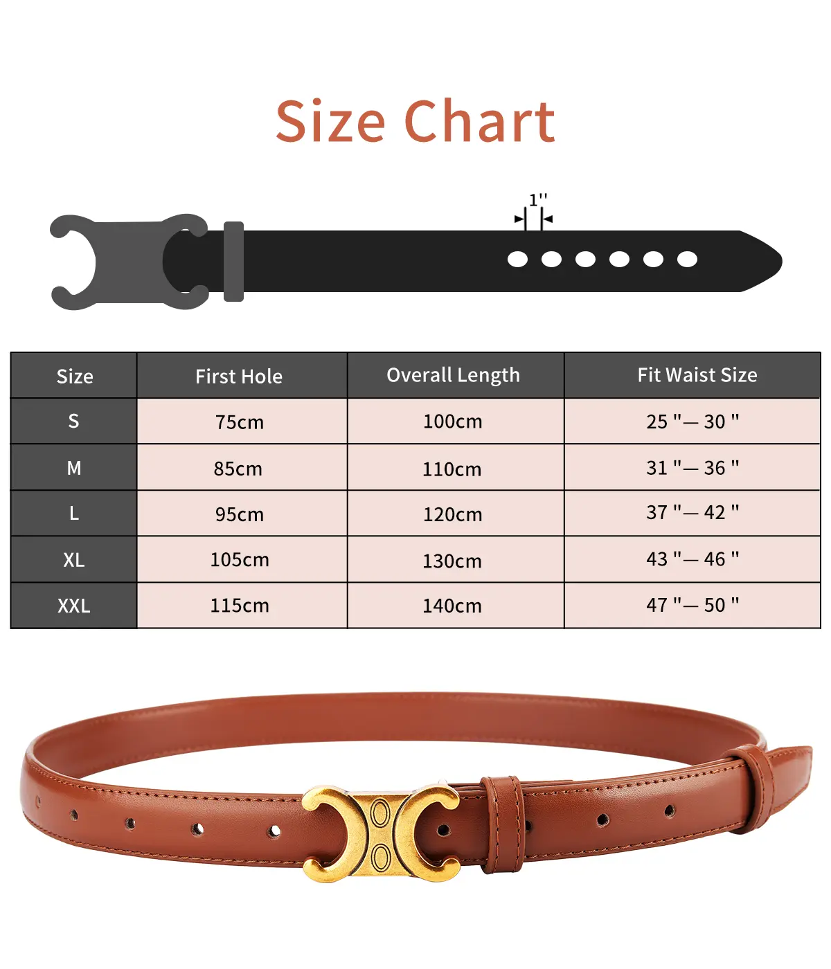 2PCS Fashion Women Genuine Leather Belts High Quality Gold Buckle Best Matching Dress Jeans Belts for women