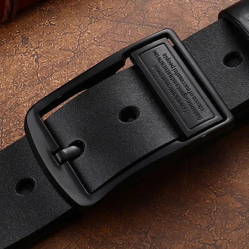 New leather men's retro belt fashionable metal alloy needle buckle adult luxury brand jeans business casual waist men's belt