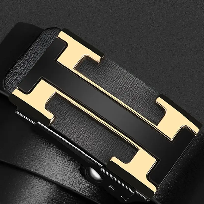 2024 casual famous brand Belt men top quality genuine leather belts for men luxury strap male metal automatic buckle, gift